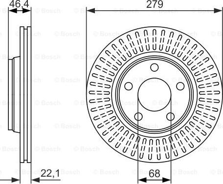 BOSCH 0 986 479 916 - Гальмівний диск autozip.com.ua
