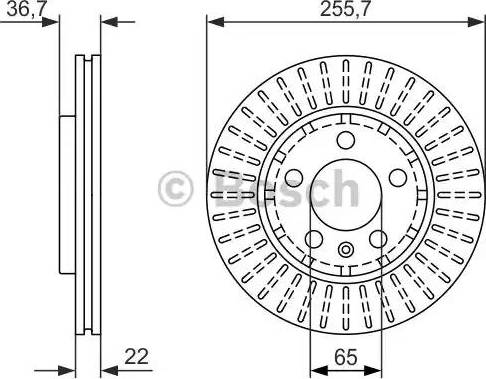 BOSCH 0 986 479 912 - Гальмівний диск autozip.com.ua