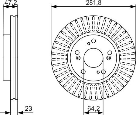 BOSCH 0 986 479 981 - Гальмівний диск autozip.com.ua