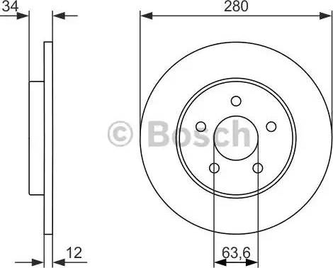 BOSCH 0 986 479 934 - Гальмівний диск autozip.com.ua