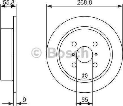 BOSCH 0 986 479 938 - Гальмівний диск autozip.com.ua