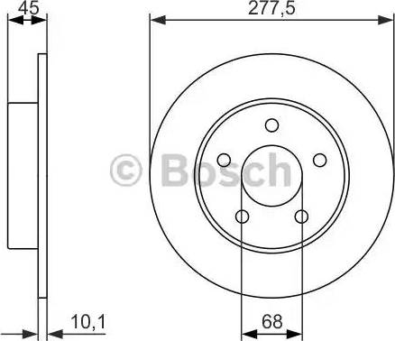 BOSCH 0 986 479 933 - Гальмівний диск autozip.com.ua