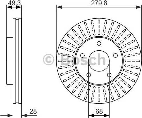 BOSCH 0 986 479 929 - Гальмівний диск autozip.com.ua