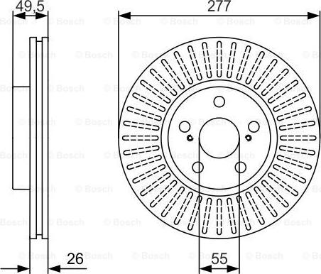 BOSCH 0 986 479 979 - Гальмівний диск autozip.com.ua