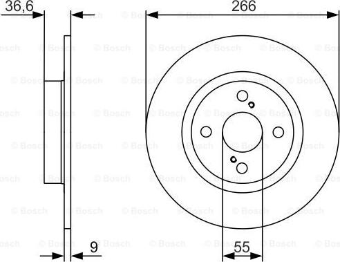 BOSCH 0 986 479 977 - Гальмівний диск autozip.com.ua