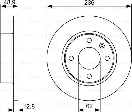 BOSCH 0 986 479 491 - Гальмівний диск autozip.com.ua