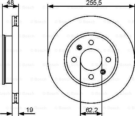 BOSCH 0 986 479 459 - Гальмівний диск autozip.com.ua