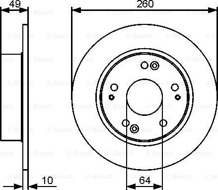 BOSCH 0 986 479 450 - Гальмівний диск autozip.com.ua