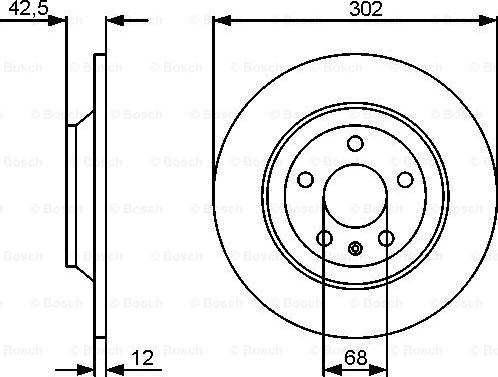 BOSCH 0 986 479 458 - Гальмівний диск autozip.com.ua