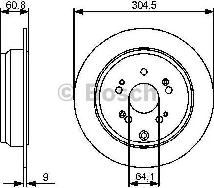 BOSCH 0 986 479 452 - Гальмівний диск autozip.com.ua