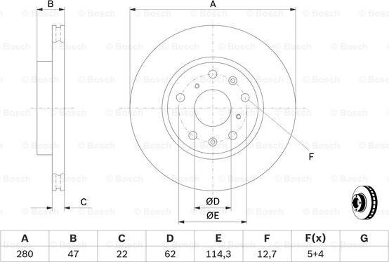 BOSCH 0 986 479 403 - Гальмівний диск autozip.com.ua