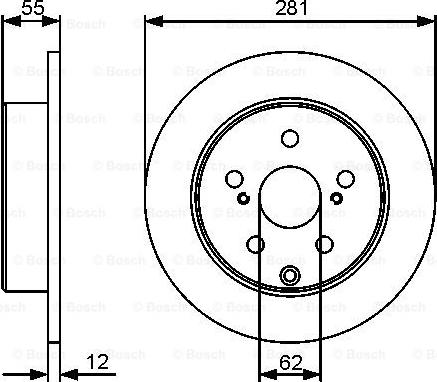 BOSCH 0 986 479 419 - Гальмівний диск autozip.com.ua