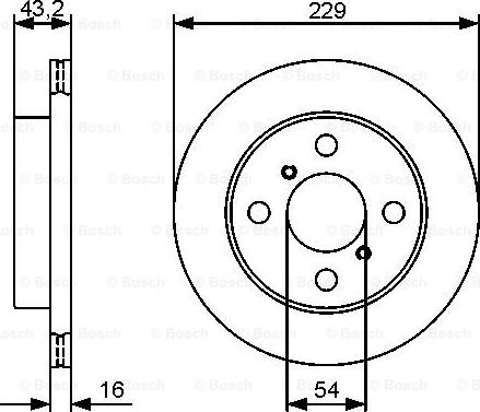 BOSCH 0 986 479 417 - Гальмівний диск autozip.com.ua