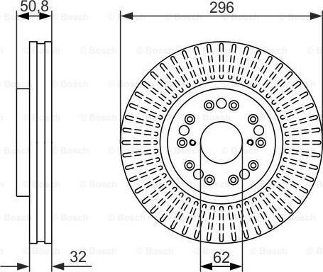 BOSCH 0 986 479 485 - Гальмівний диск autozip.com.ua