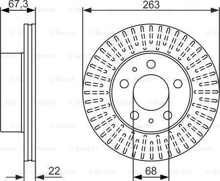 BOSCH 0 986 479 480 - Гальмівний диск autozip.com.ua