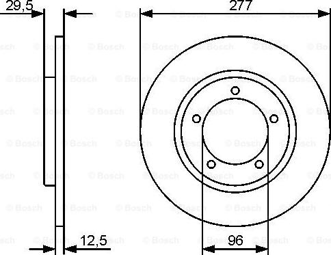 BOSCH 0 986 479 487 - Гальмівний диск autozip.com.ua