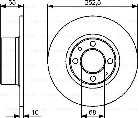 BOSCH 0 986 479 435 - Гальмівний диск autozip.com.ua