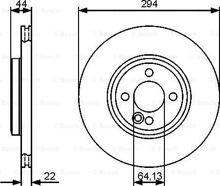 BOSCH 0 986 479 438 - Гальмівний диск autozip.com.ua