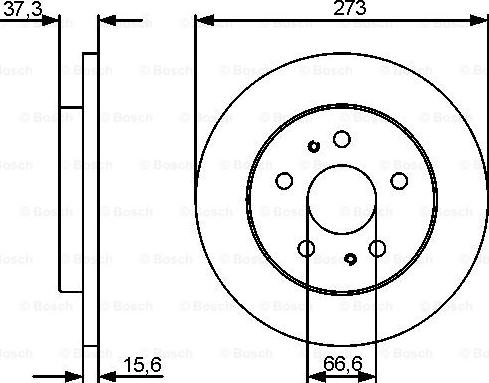 BOSCH 0 986 479 432 - Гальмівний диск autozip.com.ua