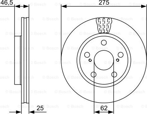 BOSCH 0 986 479 428 - Гальмівний диск autozip.com.ua