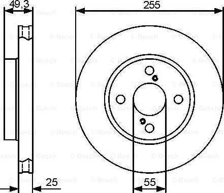 BOSCH 0 986 479 422 - Гальмівний диск autozip.com.ua