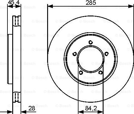 BOSCH 0 986 479 427 - Гальмівний диск autozip.com.ua