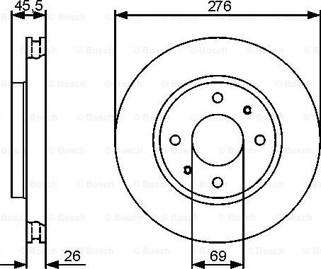 BOSCH 0 986 479 471 - Гальмівний диск autozip.com.ua