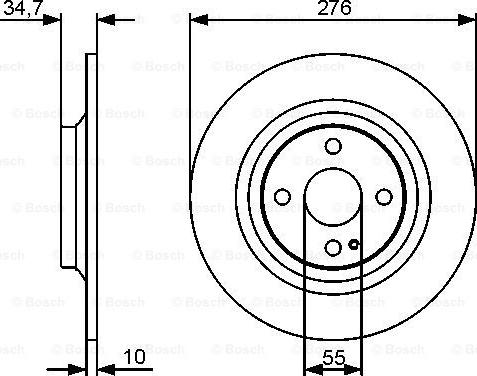 BOSCH 0 986 479 473 - Гальмівний диск autozip.com.ua