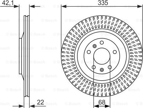 BOSCH 0 986 479 591 - Гальмівний диск autozip.com.ua