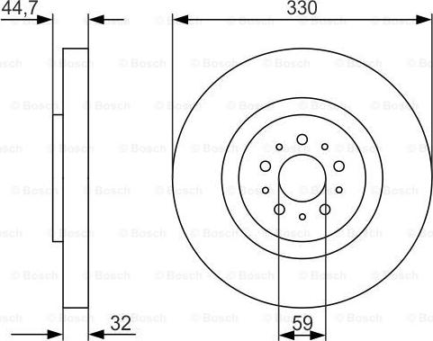 BOSCH 0 986 479 593 - Гальмівний диск autozip.com.ua