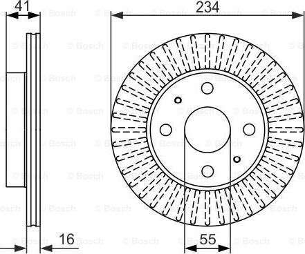 BOSCH 0 986 479 592 - Гальмівний диск autozip.com.ua