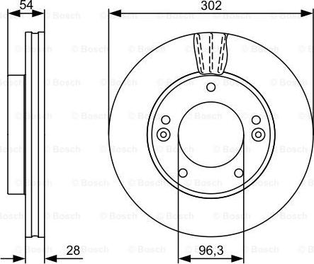 BOSCH 0 986 479 540 - Гальмівний диск autozip.com.ua