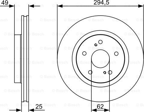 BOSCH 0 986 479 559 - Гальмівний диск autozip.com.ua