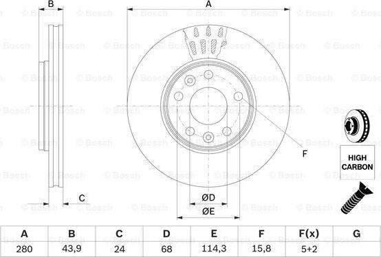 BOSCH 0 986 479 553 - Диск гальмівний autozip.com.ua