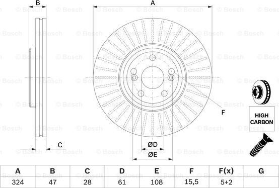 BOSCH 0 986 479 565 - Гальмівний диск autozip.com.ua