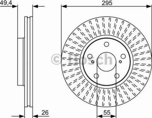 BOSCH 0 986 479 561 - Гальмівний диск autozip.com.ua