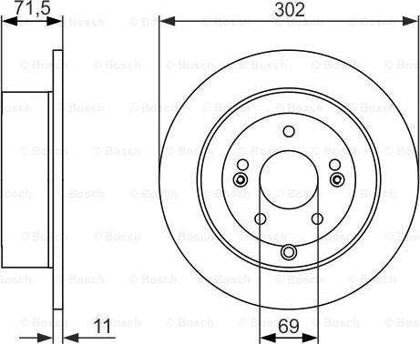 BOSCH 0 986 479 509 - Гальмівний диск autozip.com.ua