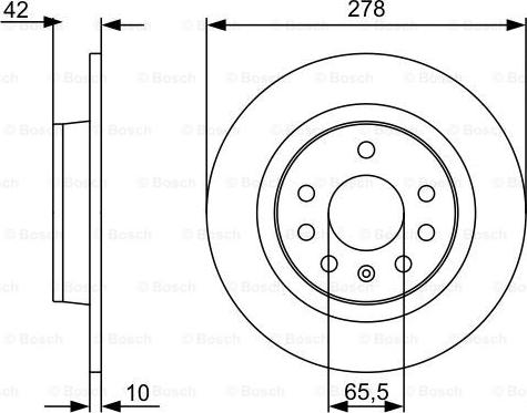 BOSCH 0 986 479 515 - Гальмівний диск autozip.com.ua