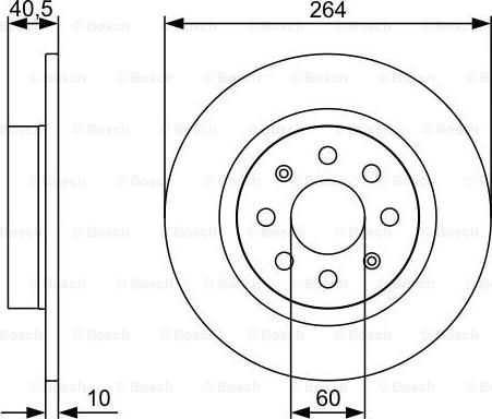 BOSCH 0 986 479 517 - Гальмівний диск autozip.com.ua