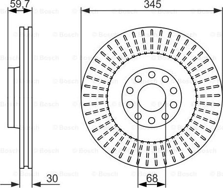 BOSCH 0 986 479 589 - Гальмівний диск autozip.com.ua