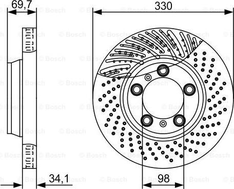 BOSCH 0 986 479 580 - Гальмівний диск autozip.com.ua