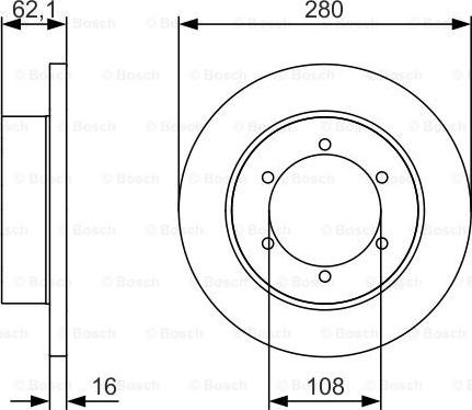 BOSCH 0 986 479 539 - Гальмівний диск autozip.com.ua