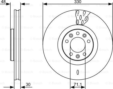 BOSCH 0 986 479 529 - Гальмівний диск autozip.com.ua