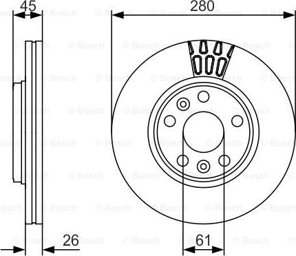 BOSCH 0 986 479 576 - Гальмівний диск autozip.com.ua