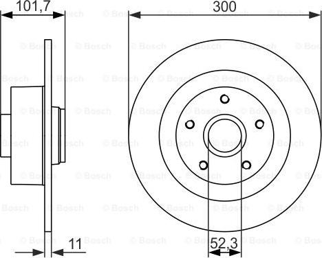 BOSCH 0 986 479 573 - Гальмівний диск autozip.com.ua