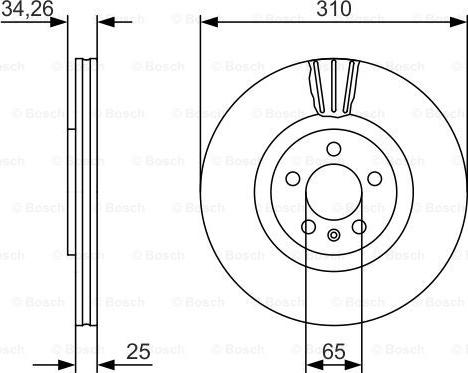 BOSCH 0 986 479 642 - Гальмівний диск autozip.com.ua