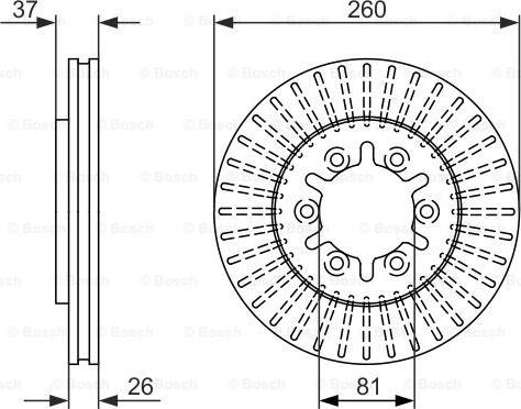 BOSCH 0 986 479 605 - Гальмівний диск autozip.com.ua