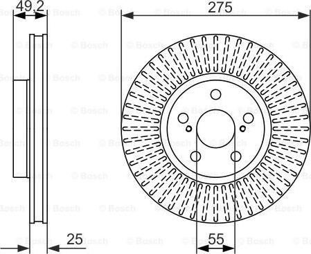 BOSCH 0 986 479 619 - Гальмівний диск autozip.com.ua