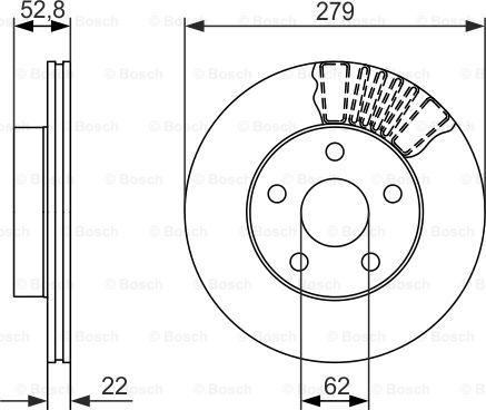 BOSCH 0 986 479 618 - Гальмівний диск autozip.com.ua