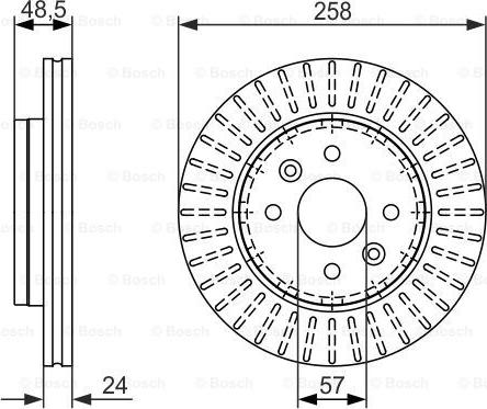 BOSCH 0 986 479 676 - Гальмівний диск autozip.com.ua